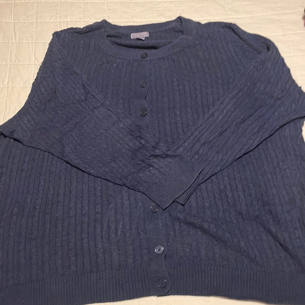 Blue Button Up Cardigan